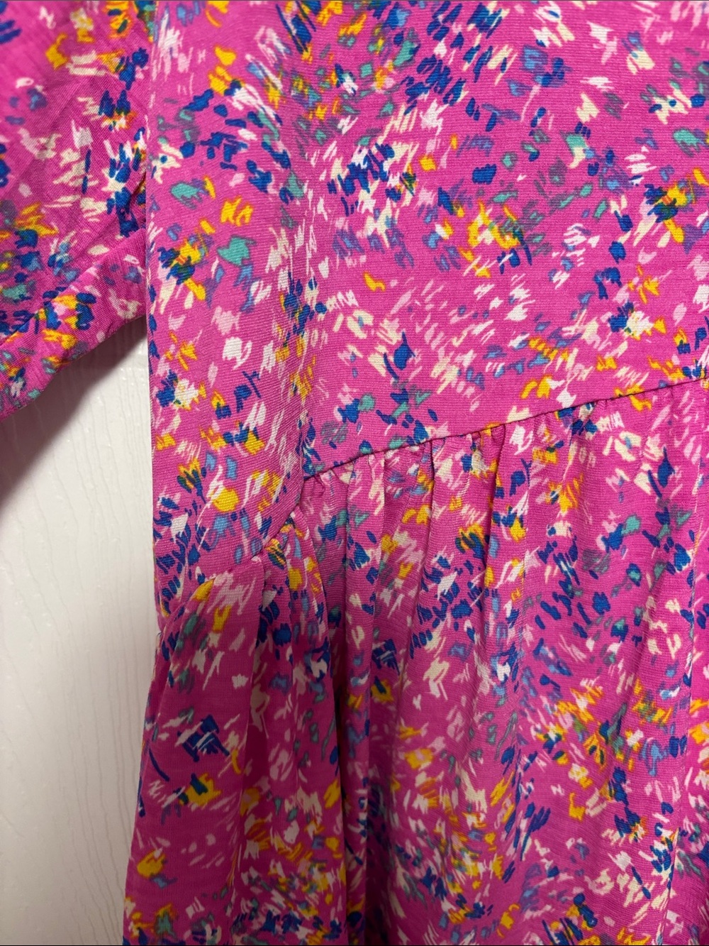 Dear Scarlett Pink Floral Peplum Tunic with Multicolor Print - Picture 4 of 6